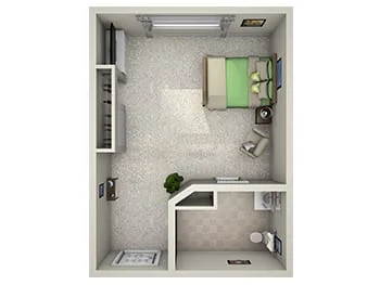 Memory Care Left Door Studio